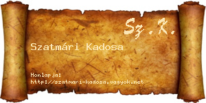 Szatmári Kadosa névjegykártya